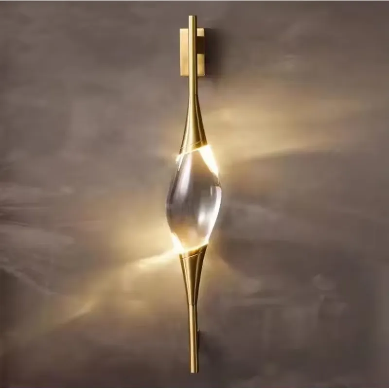 Lighting Decor For Room - 新デザイン モダン フル銅製 ゴールドクリスタル LED ウォールライト