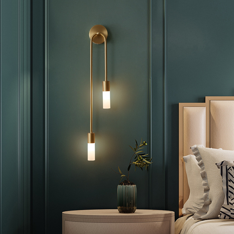 Lighting Decor For Room - レトロ背景リビングルーム通路寝室ランプベッドサイド北欧クリエイティブLED装飾壁照明モダンミニマリストウォールランプ