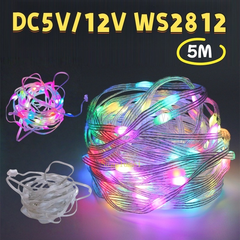 Decor Lighting Address - DC5V/12V WS2812 LEDストリングライト RGB フェアリーライト IP65防水