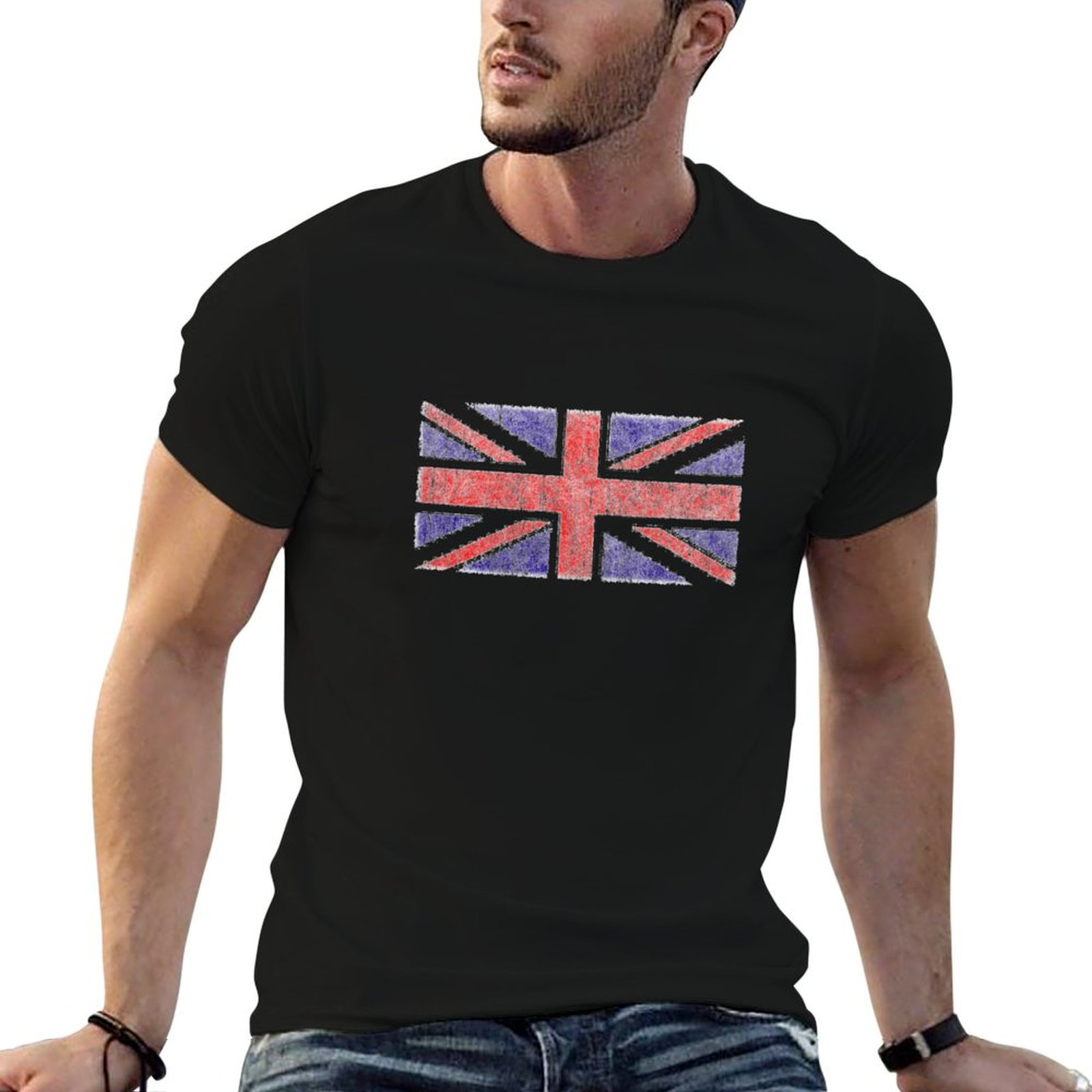 Union Lighting & Decor Montreal Quebec - ヴィンテージ英国ユニオンジャック旗Tシャツライトアスレチック半袖Tシャツ
