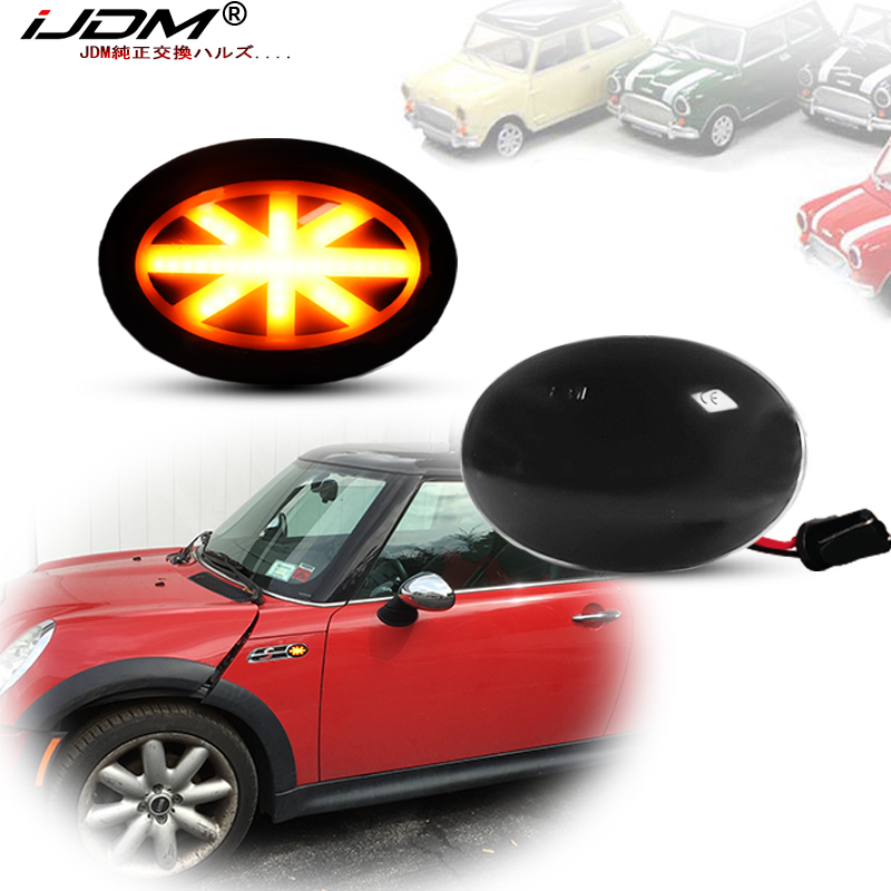 Union Lighting & Decor Montreal Quebec - iJDM アンバーユニオンジャックロゴLEDライト フェンダーサイドマーカーライト MINI Cooper Gen2