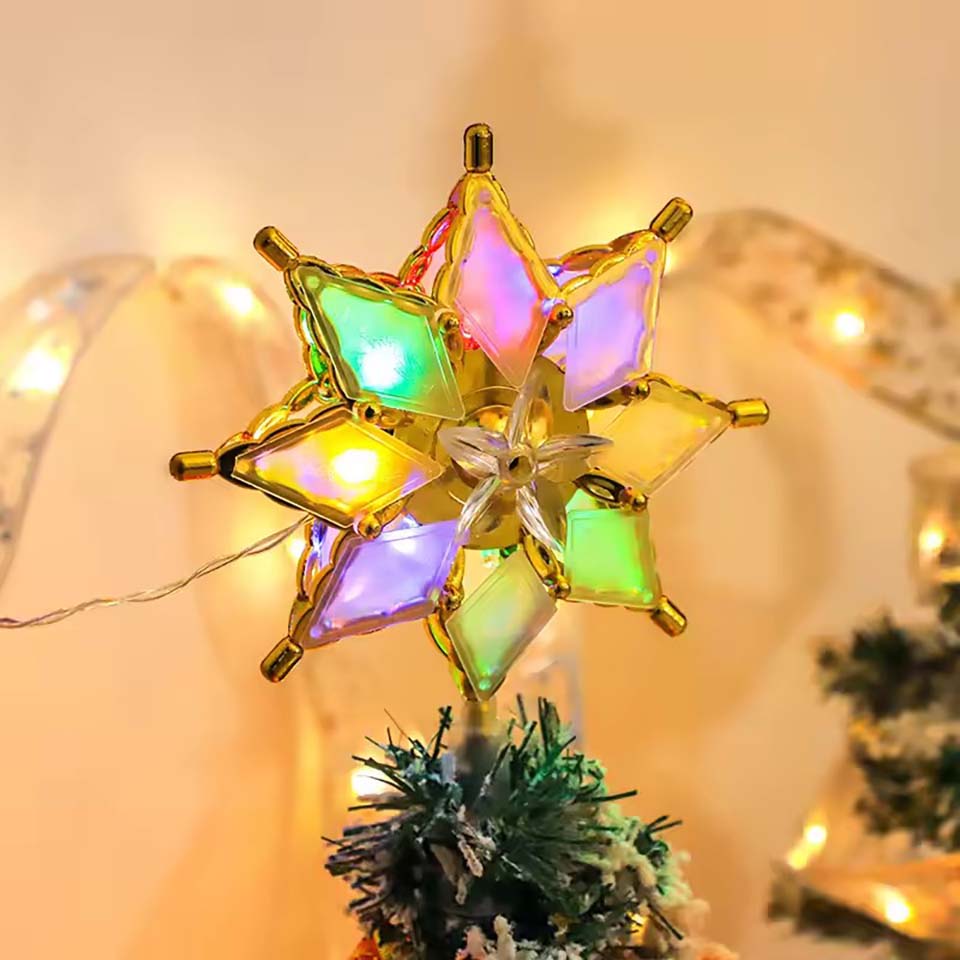 Pendant Lighting Christmas Decor - ライト付きスターツリートッパー クリスマスLEDチェーンライトペンダント クリスマスイルミネーション 窓飾り パーティー クリスマスツリーデコレーション