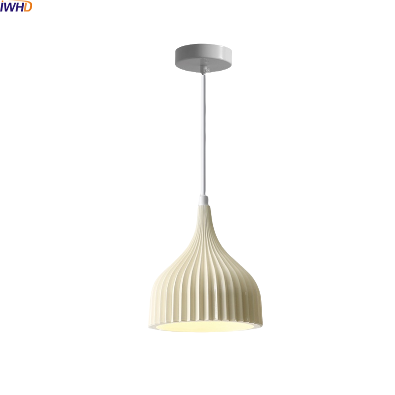 Restaurant Lighting Decoration - IWHD 乳白色樹脂 LED ペンダントライトキッチン寝室リビングルームの装飾家の装飾ペンダントランプ照明器具サスペンション