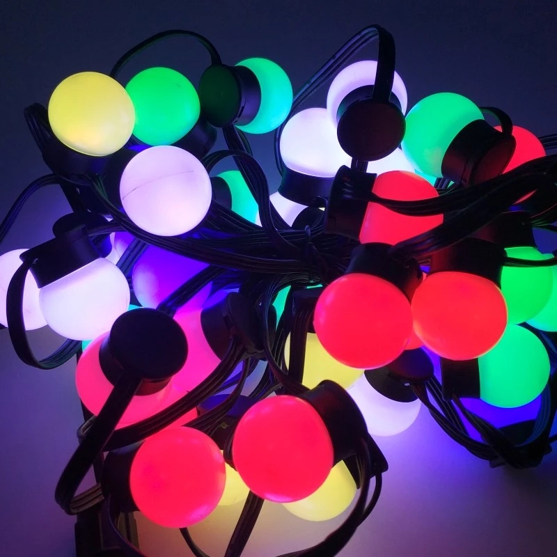 Decor Lighting Address - インテリジェントLEDピクセル電球,50ノード,フルカラーg30,フラットベース,グローバルボールライト,屋外装飾用