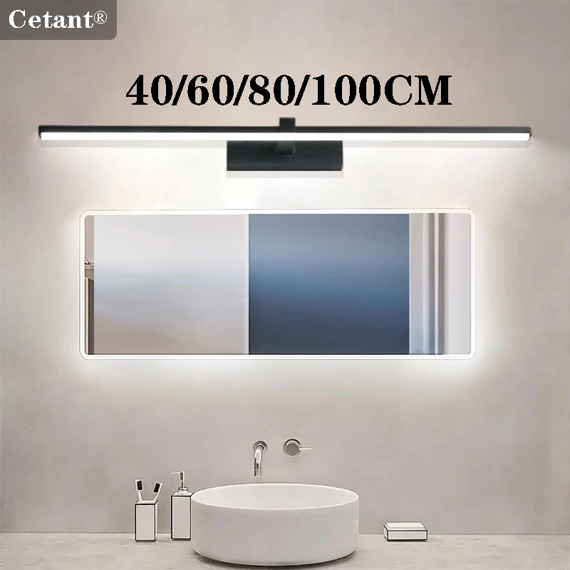 Foyer Lighting Wall Decor - LED ウォールランプ 40/80/100 センチメートルモダンなミラー装飾照明ロングストリップライト浴室洗面所キッチン屋内照明器具光沢