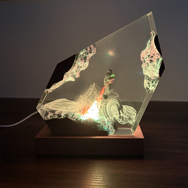 Lighting Decoration For Wedding - SFアニメフィギュア生物樹脂製テーブルライトクリエイティブアート装飾ランプ映画フィギュア7色ナイトライトUSB充電