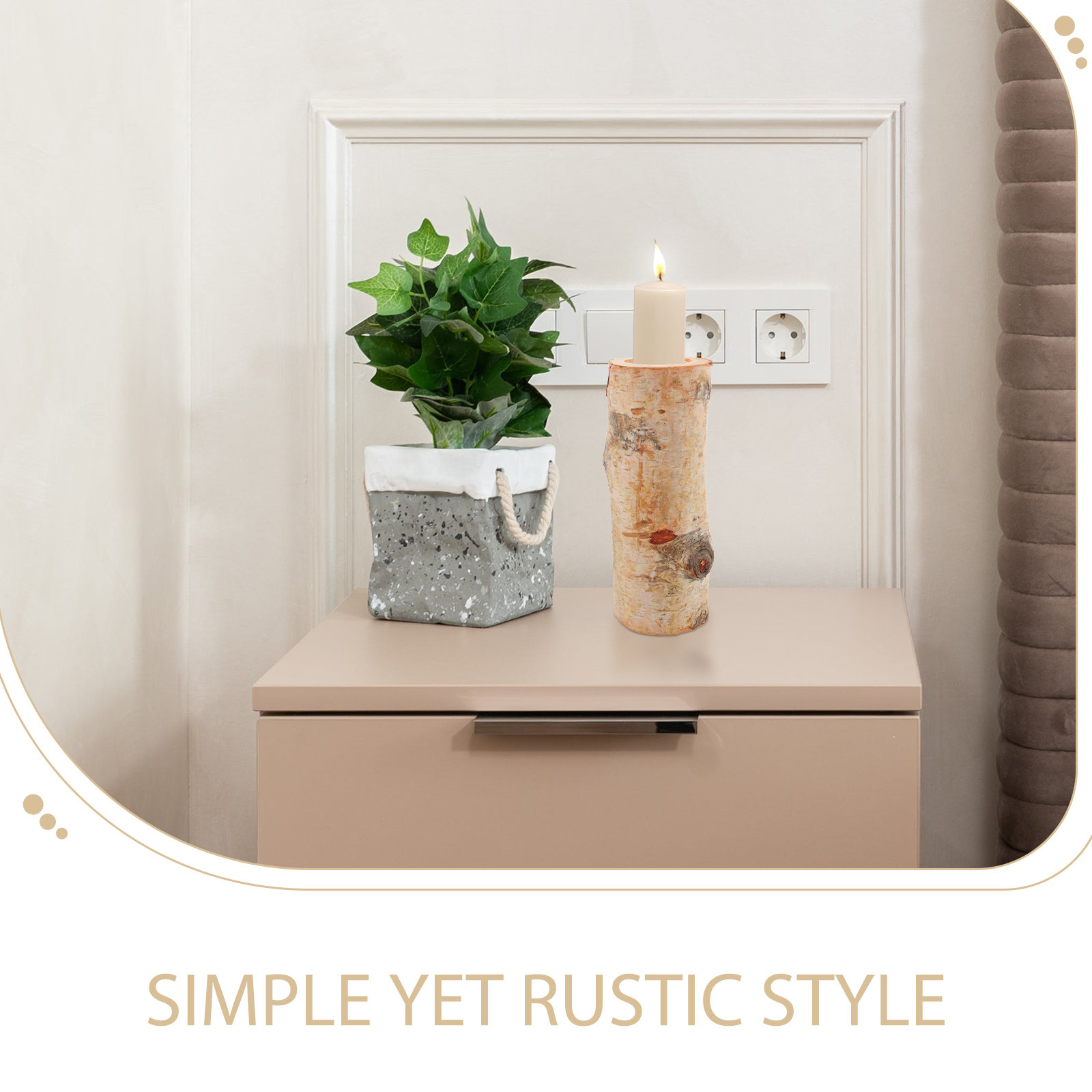 1セット 木製ログホルダースタンド 素朴なティーライトホルダ - Lighting Decoration Stand のレビューと価格