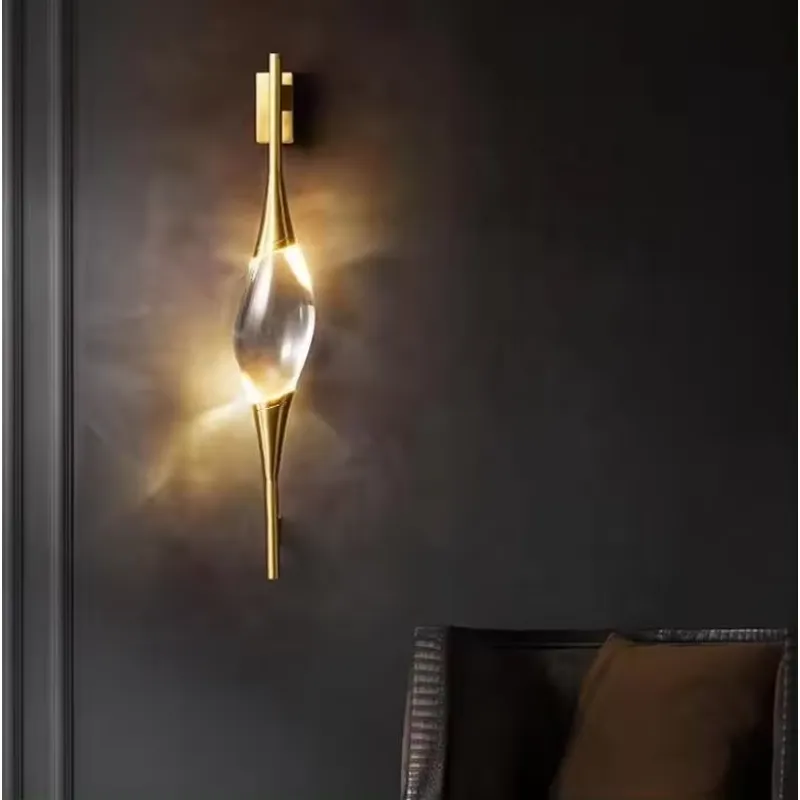 新デザイン モダン フル銅製 ゴールドクリスタル LED ウ - Lighting Decor For Room のレビューと価格