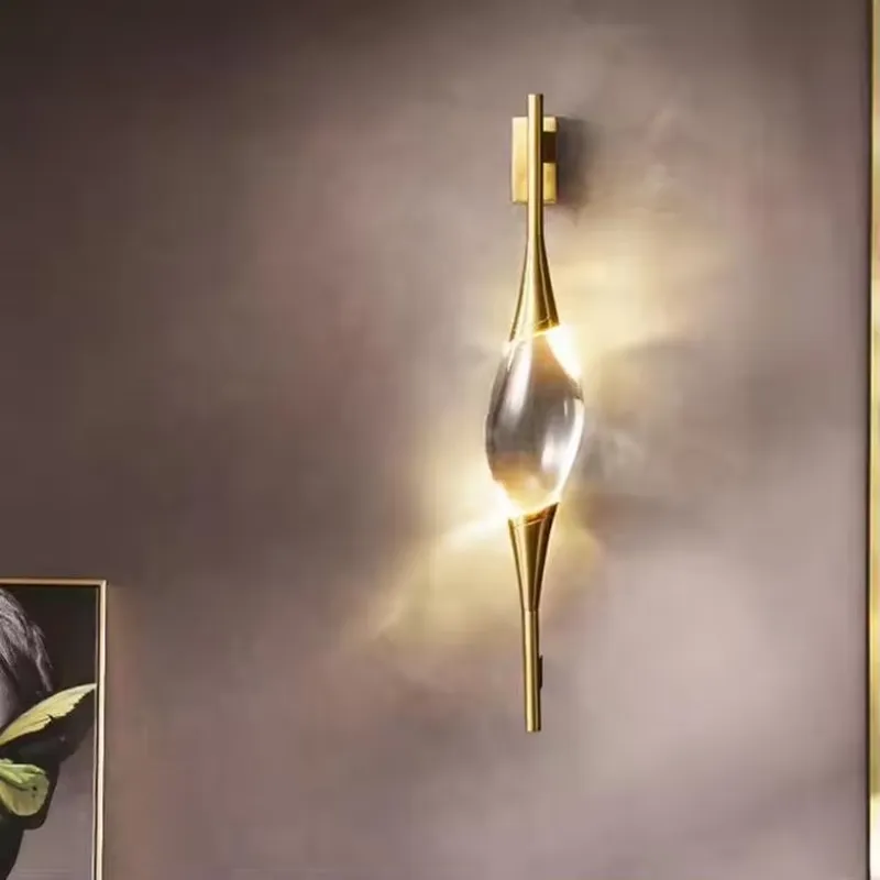 新デザイン モダン フル銅製 ゴールドクリスタル LED ウ - Lighting Decor For Room のレビューと価格