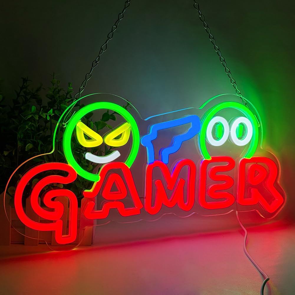 ゲーマー向けネオンサインLEDウォールライト、カスタマイズ可 - Lighting Decoration For Wedding のレビューと価格