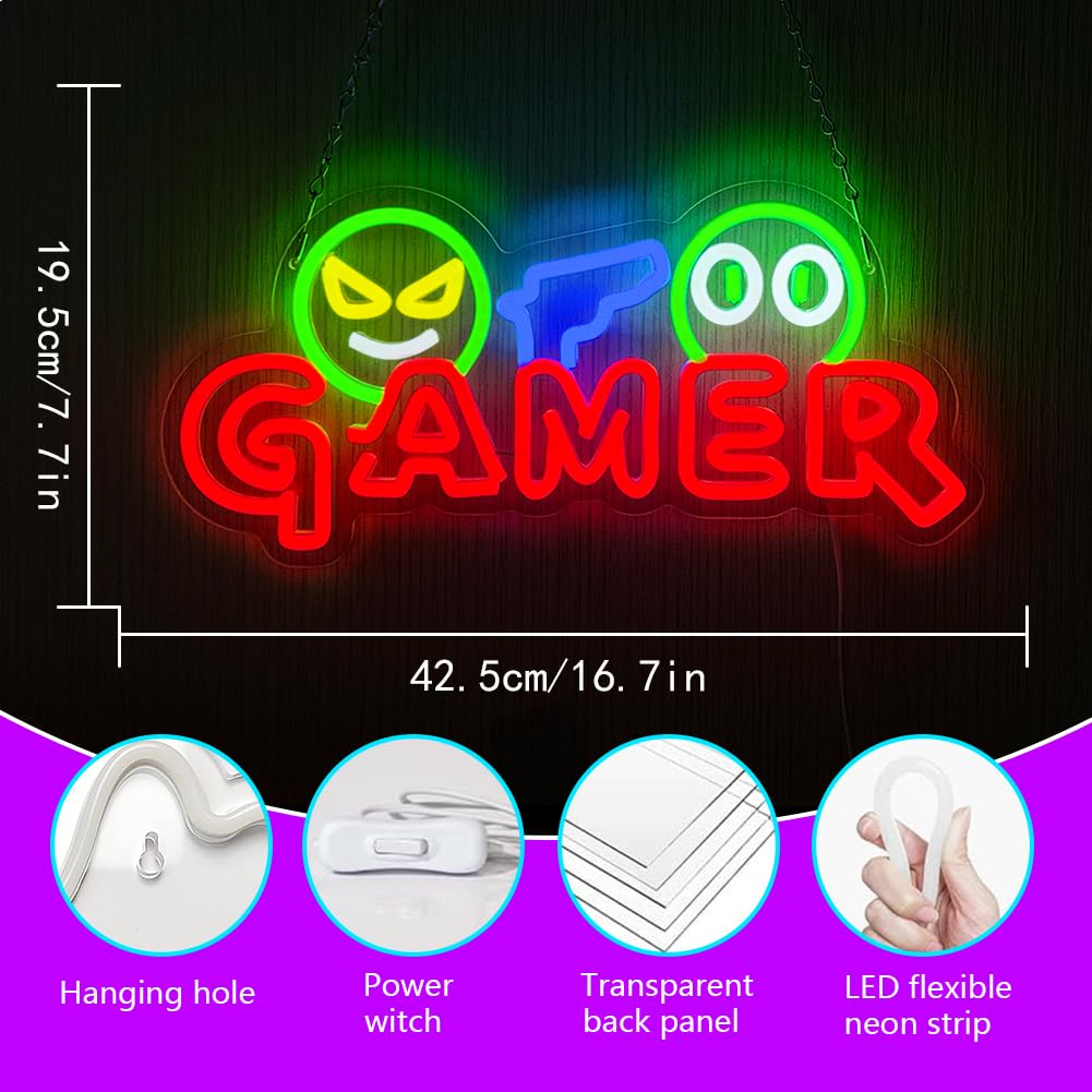 ゲーマー向けネオンサインLEDウォールライト、カスタマイズ可 - Lighting Decoration For Wedding のレビューと価格