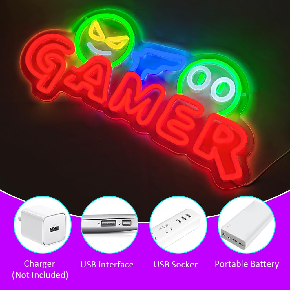 ゲーマー向けネオンサインLEDウォールライト、カスタマイズ可 - Lighting Decoration For Wedding のレビューと価格