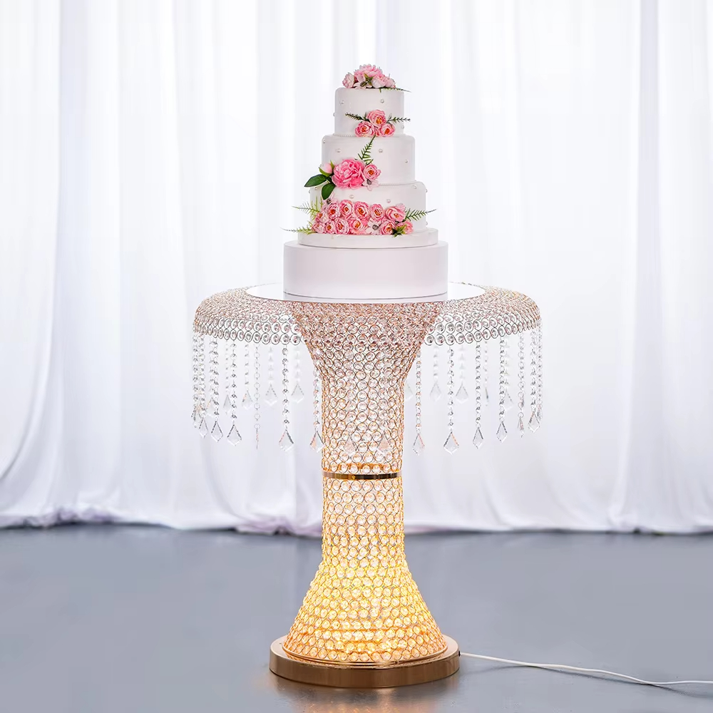 LEDライトとミラートップ付きラウンドシリンダー台座の豪華な - Lighting Decoration Stand のレビューと価格