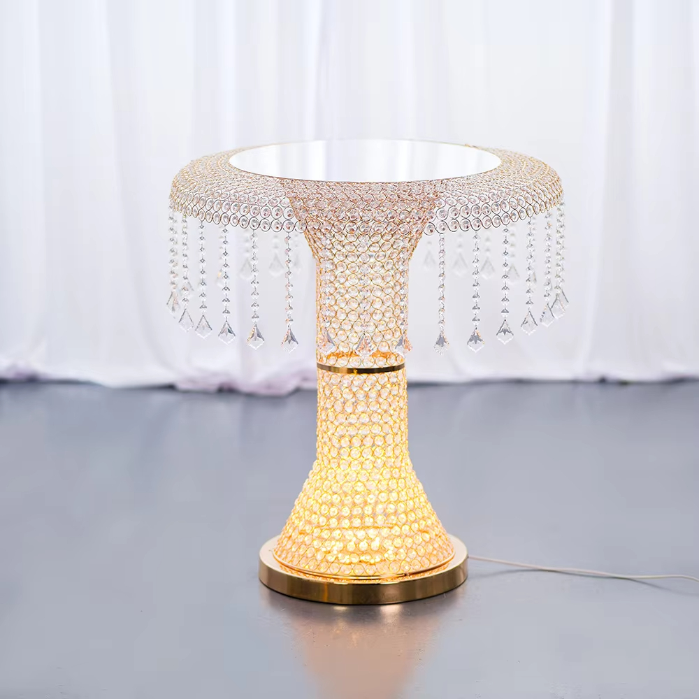 LEDライトとミラートップ付きラウンドシリンダー台座の豪華な - Lighting Decoration Stand のレビューと価格