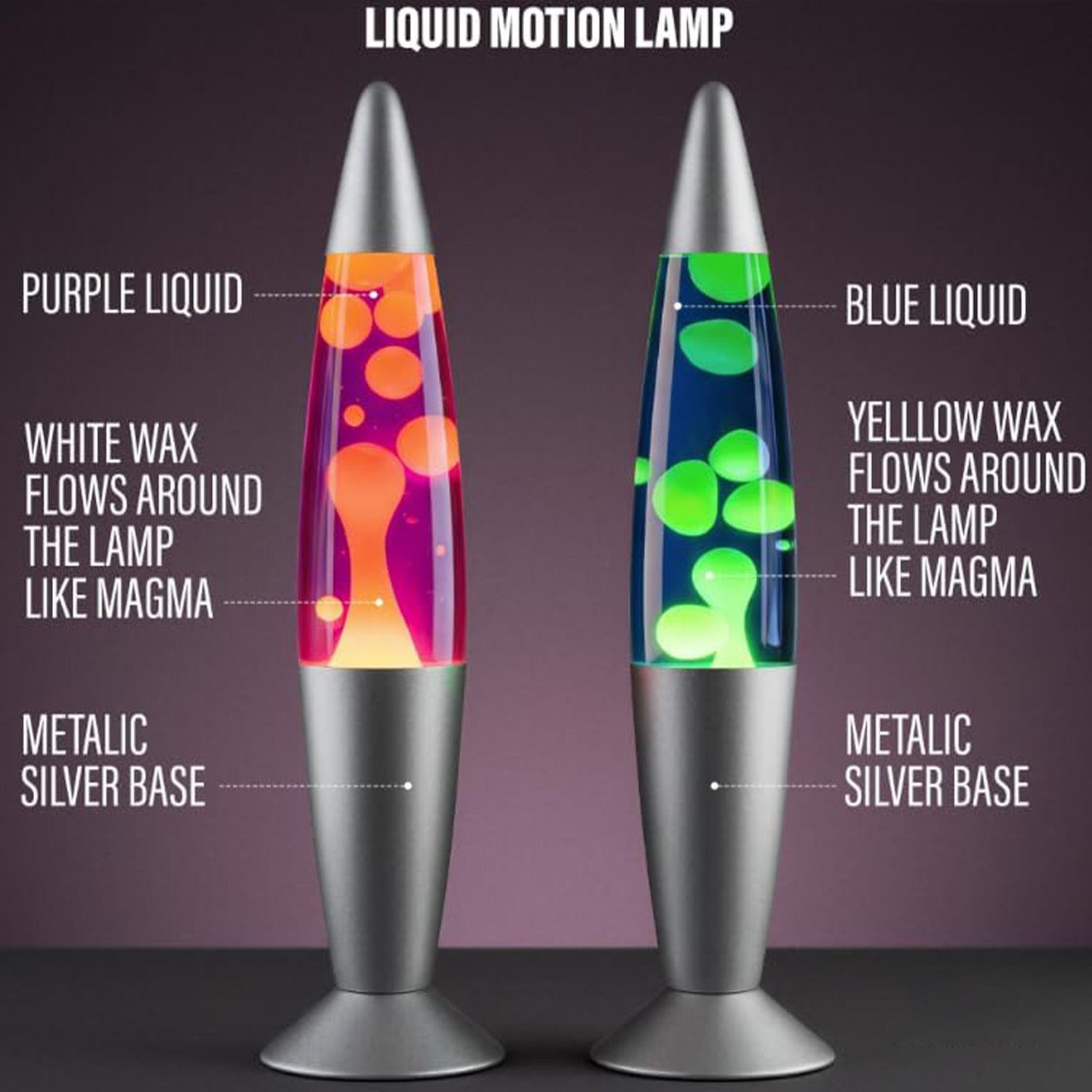 クラゲ装飾ランプ、金属製ベース、火山溶岩ワックスナイトライト - Lava Lamp Desktop のレビューと価格