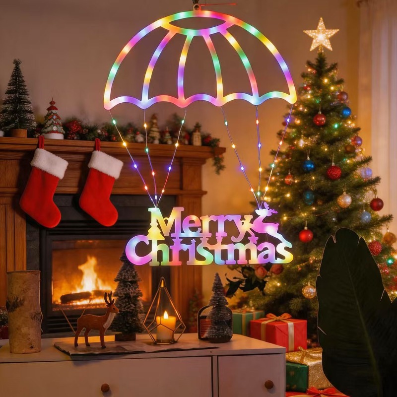 ストリングライト LED サンタパラシュート クリスマスライ - Pendant Lighting Christmas Decor のレビューと価格