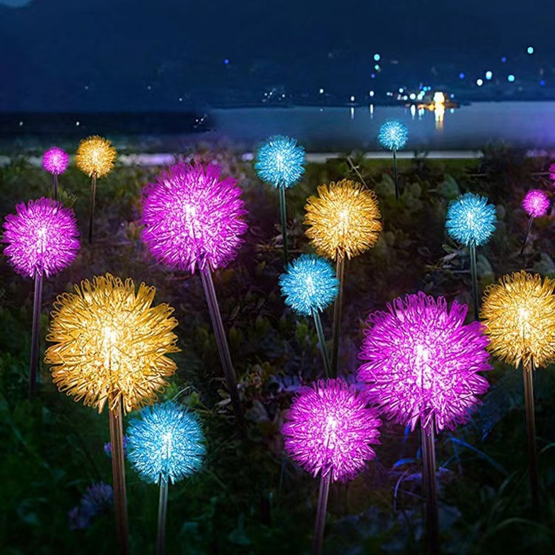 10個セット ソーラータンポポボールライト、アルミワイヤーグ - Lighting Decoration For Wedding のレビューと価格
