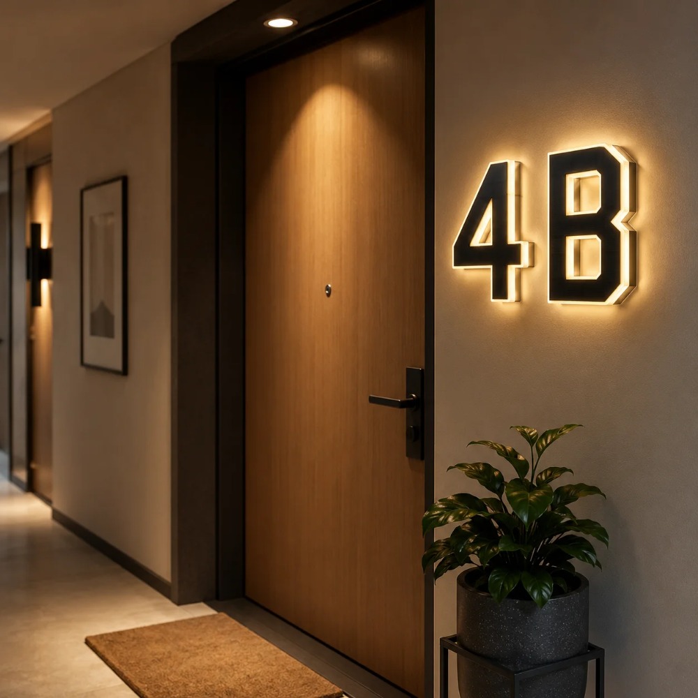 ソーラーLED家番号サイン 防水ライトセンサー付きアドレスプ - Decor Lighting Address のレビューと価格
