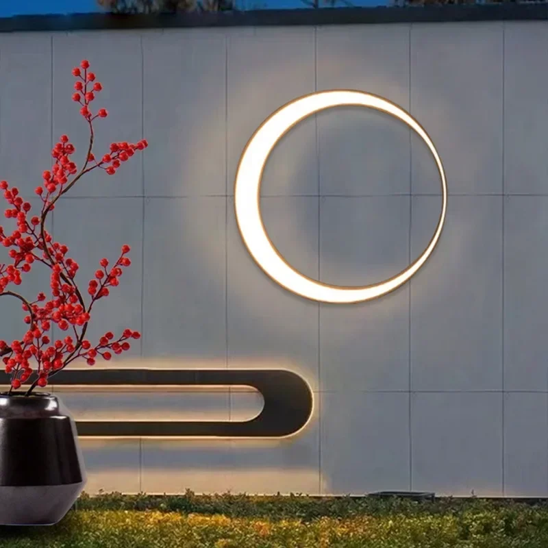 現代の屋外防水ムーンウォールランプヴィラエントランステラスガ - Foyer Lighting Wall Decor のレビューと価格