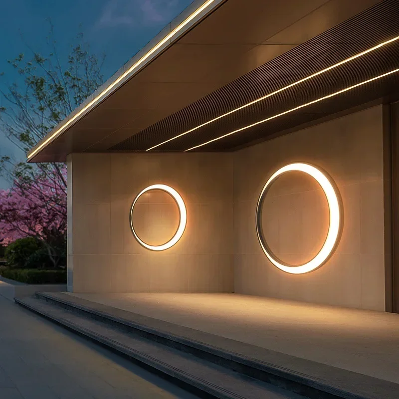 現代の屋外防水ムーンウォールランプヴィラエントランステラスガ - Foyer Lighting Wall Decor のレビューと価格