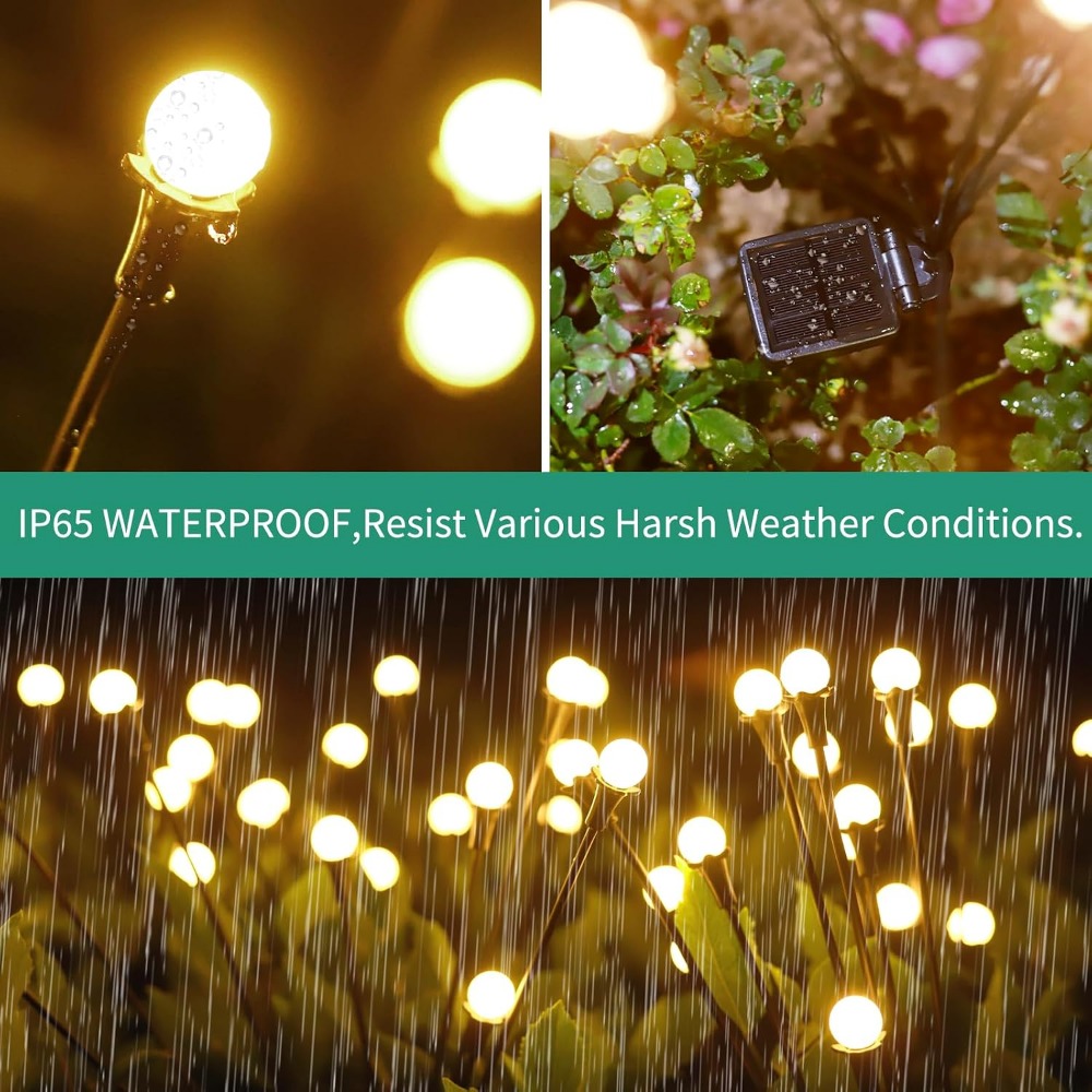 屋外防水ソーラーライト、64LED、8パック、庭やパティオの - Outdoor Lighting Decor Ideas のレビューと価格