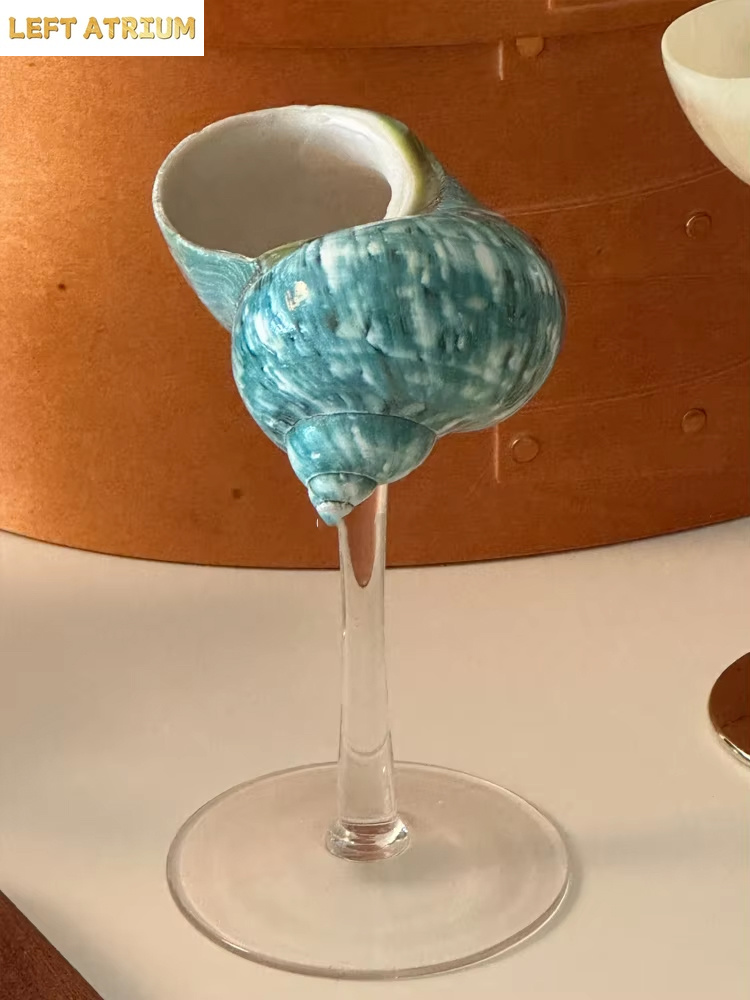 軽贅沢な手作りアート作品 天然貝殻ワイングラス クリエイティ - Restaurant Lighting Decoration のレビューと価格