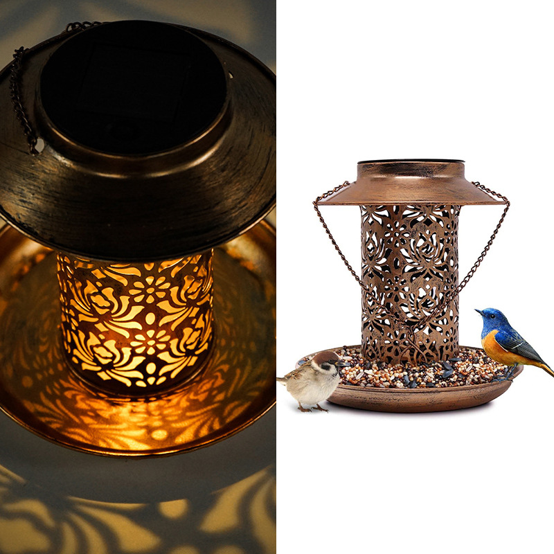 ソーラーバードフィーダー メタル製 屋外用 吊り下げ式バード - Outdoor Lighting Decor Ideas のレビューと価格