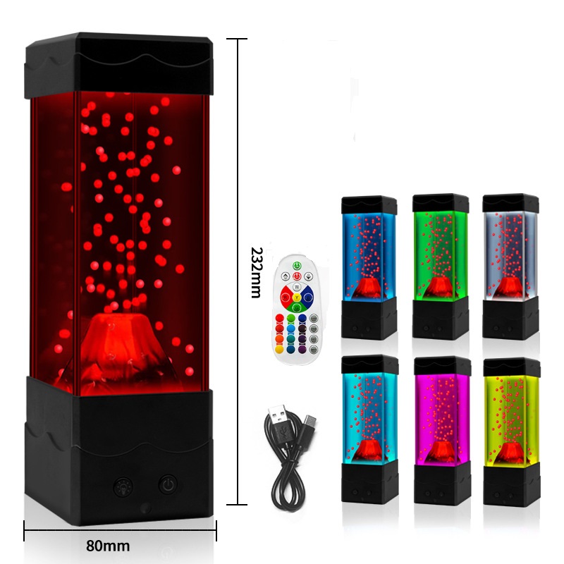 LED 溶岩火山ライト家の装飾ナイトライトクリエイティブ子供 - Lava Lamp Desktop のレビューと価格