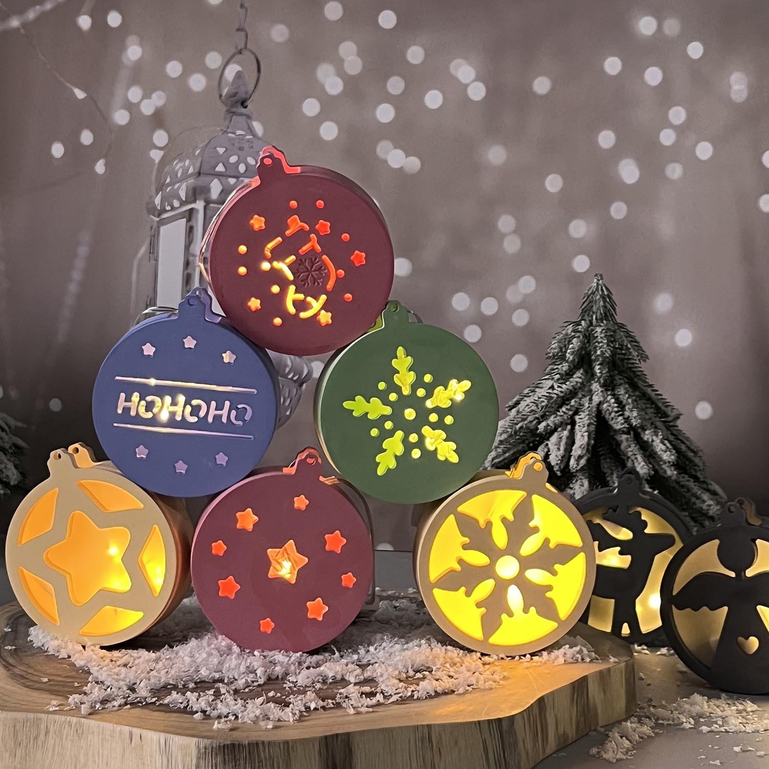 クリスマスシリーズナイトライトペンダントシリコンモールドラウ - Pendant Lighting Christmas Decor のレビューと価格