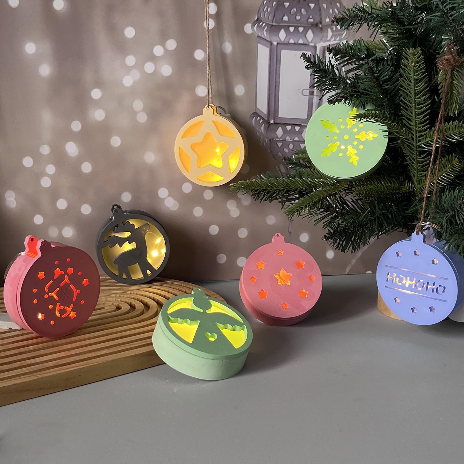クリスマスシリーズナイトライトペンダントシリコンモールドラウ - Pendant Lighting Christmas Decor のレビューと価格