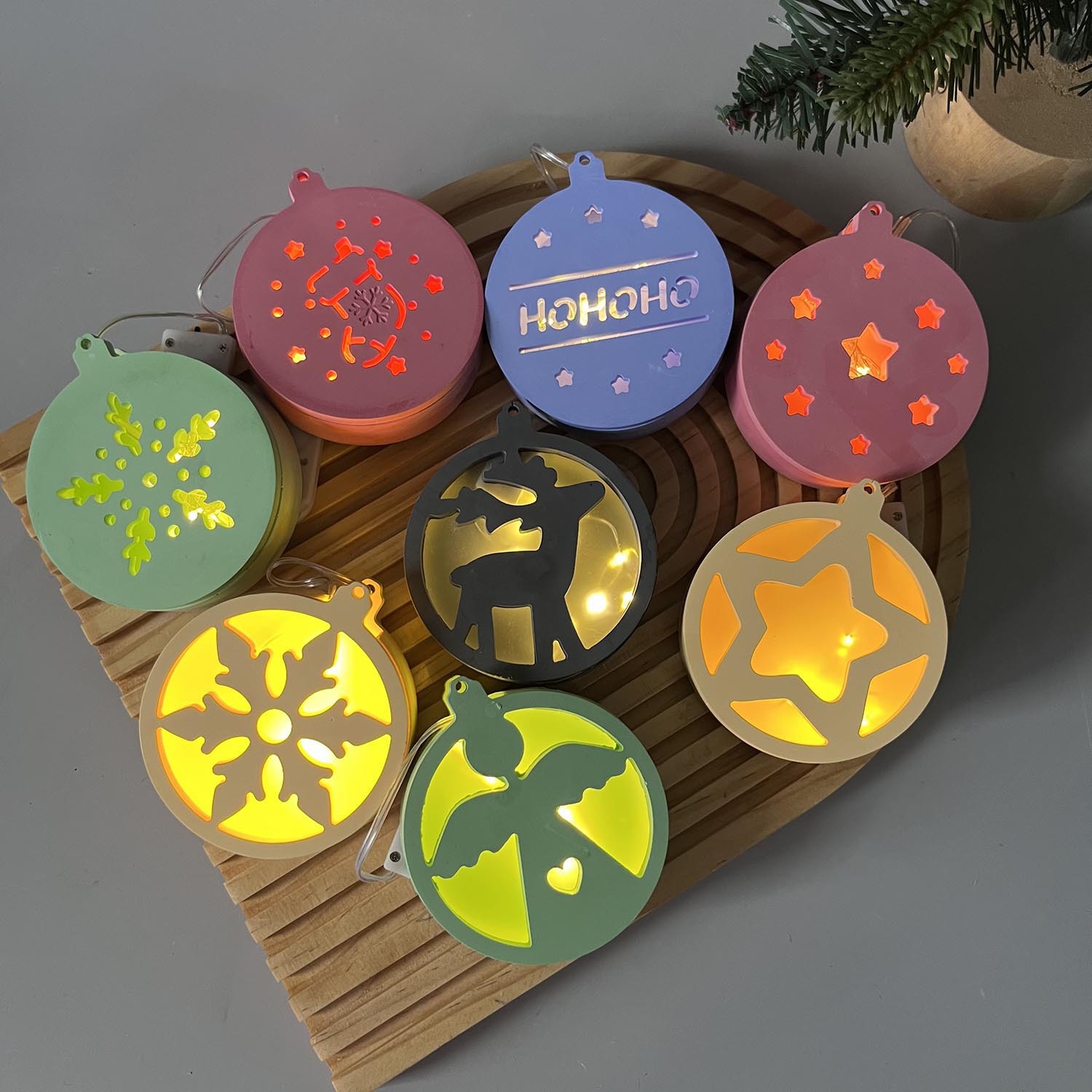 クリスマスシリーズナイトライトペンダントシリコンモールドラウ - Pendant Lighting Christmas Decor のレビューと価格