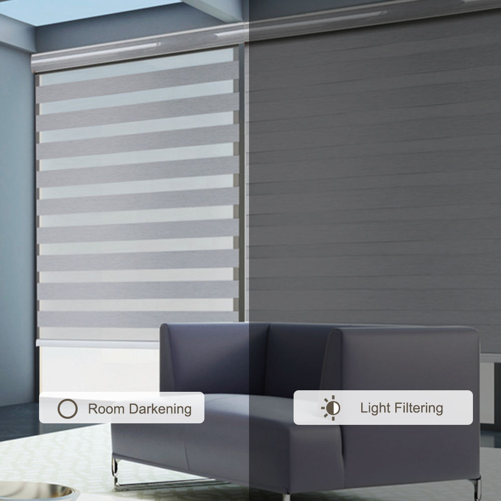 カスタムサイズの窓用ブラインド、光を遮るゼブラブラインド、装 - Decor Lighting Sg のレビューと価格
