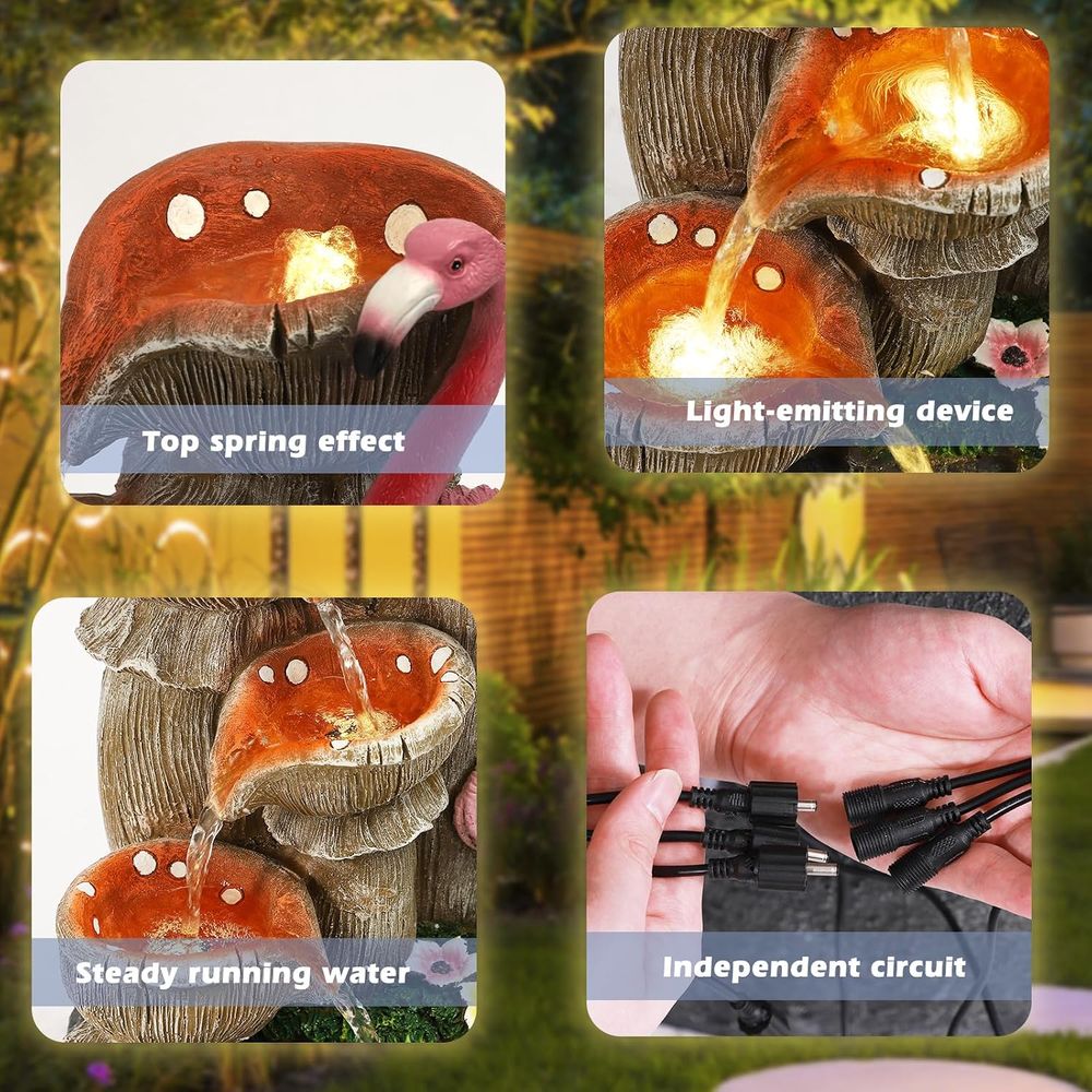 5段式ガーデンウォーターフォール、5つのLEDライト付き、屋 - Lighting Decoration Stand のレビューと価格