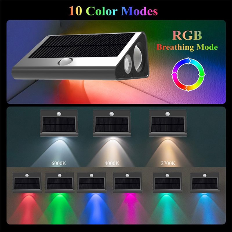 [NEWA08R] モーションセンサー太陽光発電RGBライト - Lighting Decorative のレビューと価格