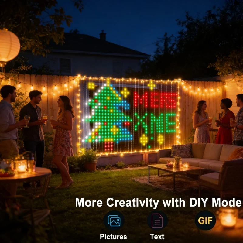 スマート400LEDカーテンライト、音楽同期DIYフェアリー - Lighting Decoration For Wedding のレビューと価格