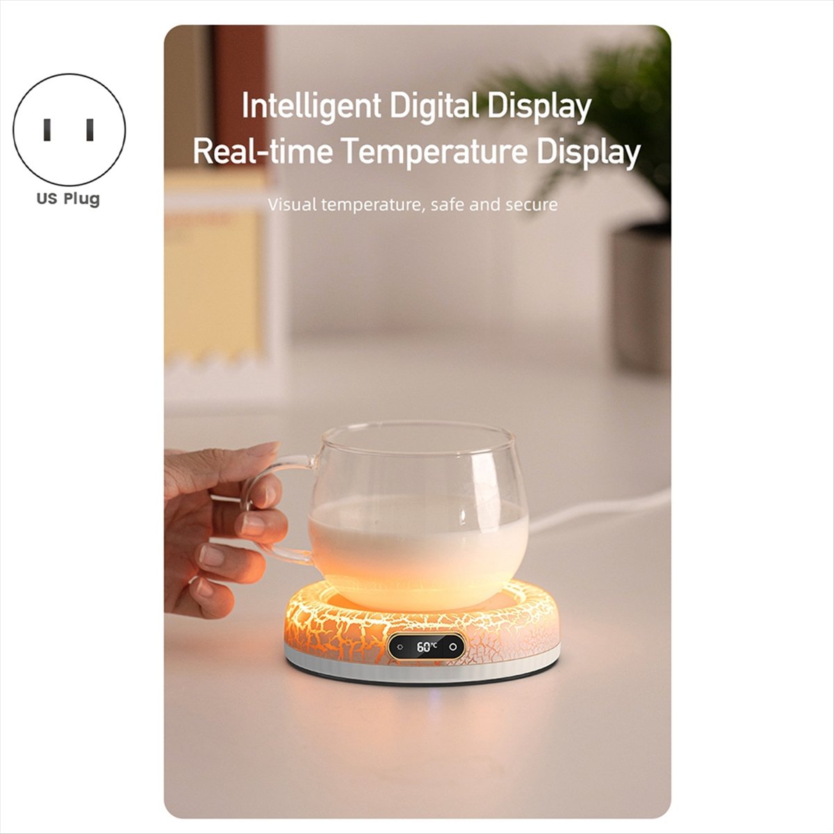 AA19 レインボー雰囲気ランプ＆恒温コースター - デスク - Lava Lamp Desktop のレビューと価格