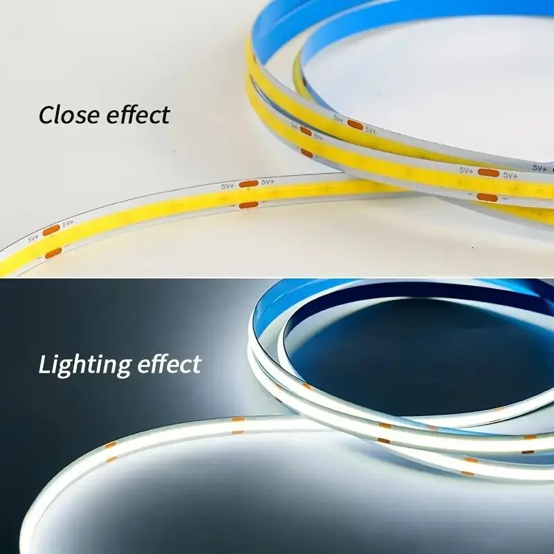 5V USB COB LEDストリップ、スマートタッチ調光機 - Lighting Decor For Diwali のレビューと価格