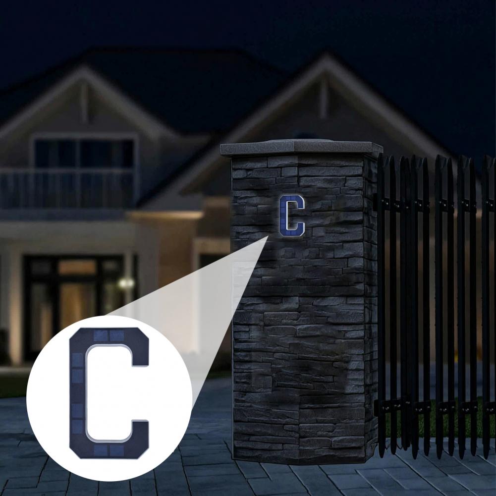 ソーラーアドレス番号サイン、LEDライト付きA-D文字ハウス - Decor Lighting Address のレビューと価格