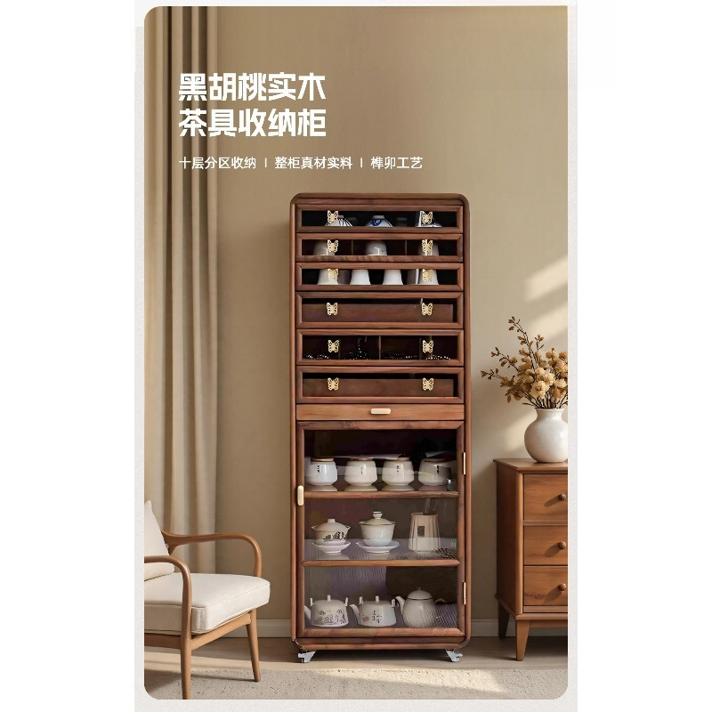 北米産ブラックウォールナット無垢材歯科用キャビネットティーカ - Lighting & Home Decor Studio Photos のレビューと価格