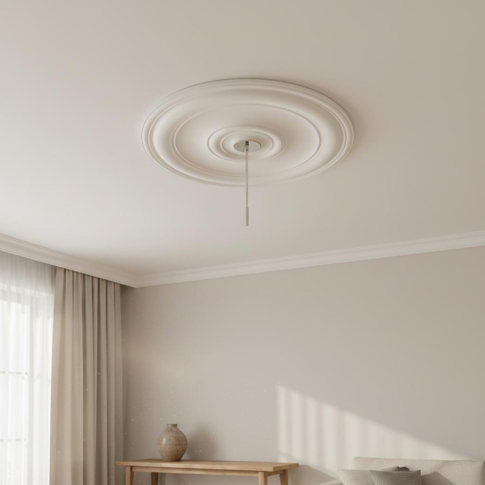 ラウンド天井メダリオンヨーロッパデザインPU天井装飾照明器具 - Lighting Decoration のレビューと価格