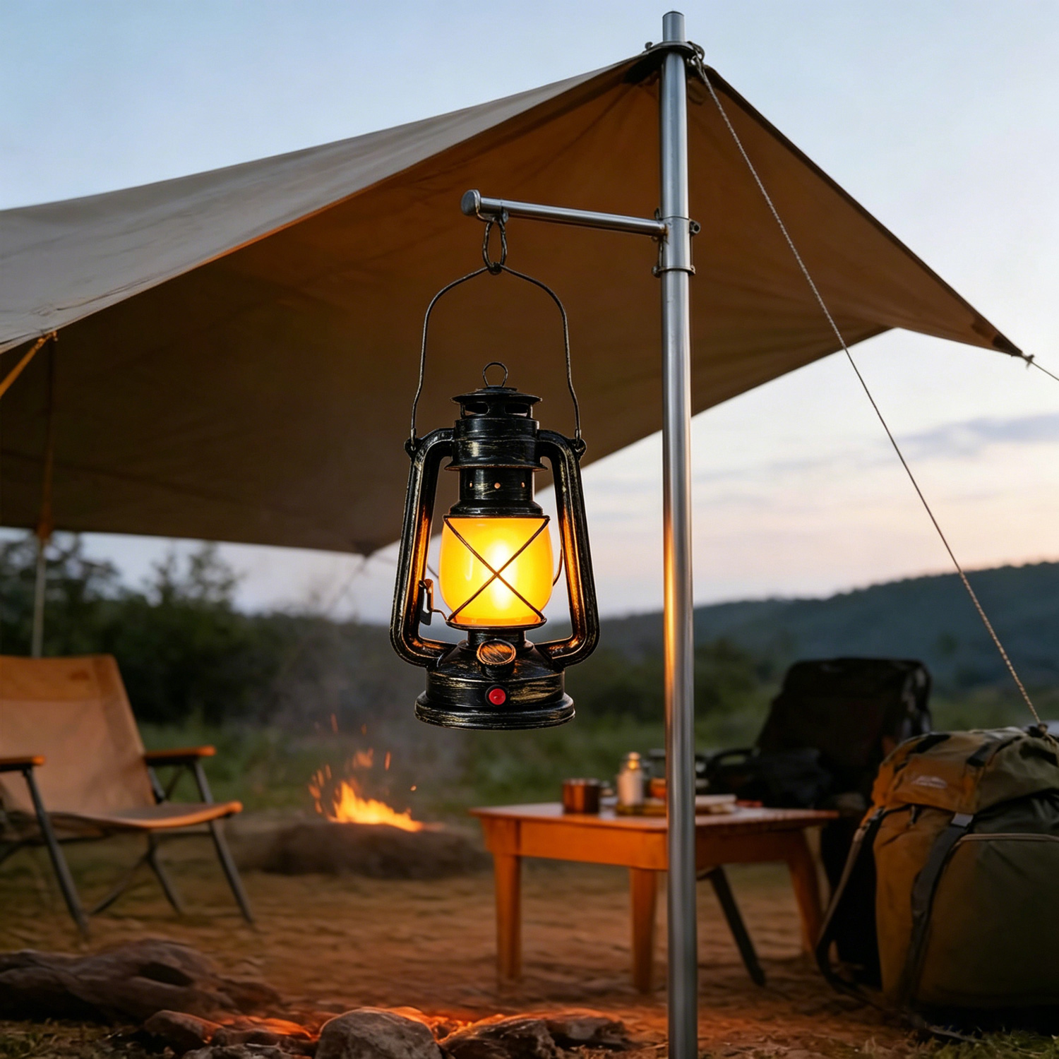 レトロなポータブルLED馬型ランタンランプ、充電式吊り下げ式 - Decor Lighting Cy のレビューと価格