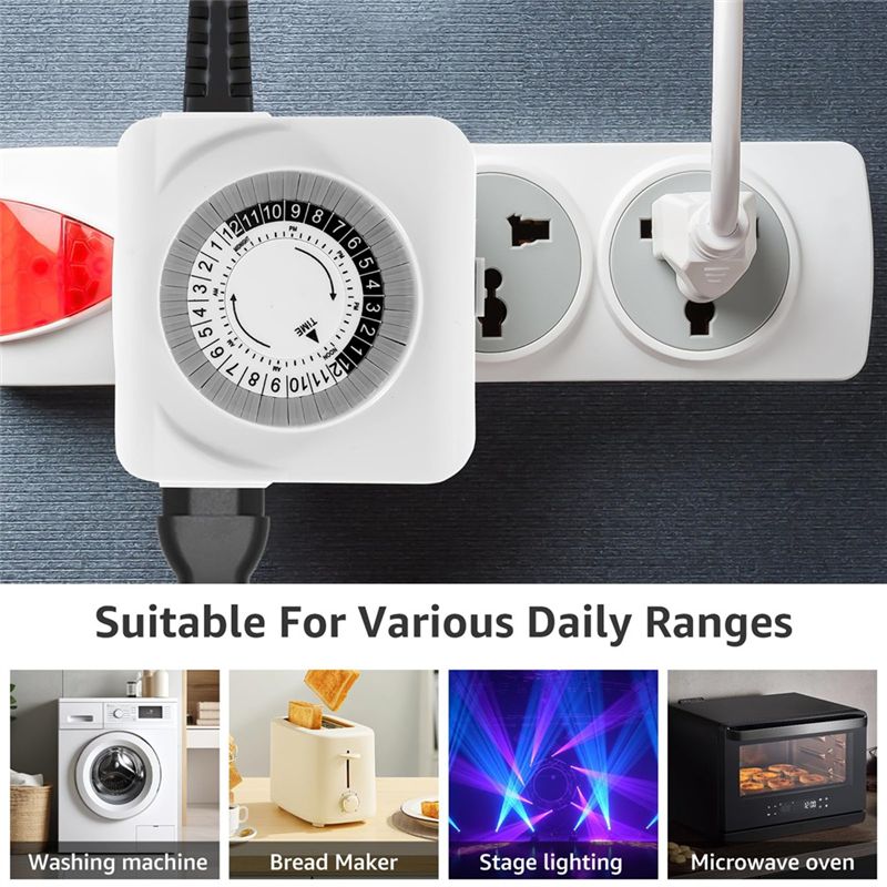 【NEW!A08R】屋内用機械式コンセントタイマー、2つのコ - Lighting & Home Decor Studio Photos のレビューと価格