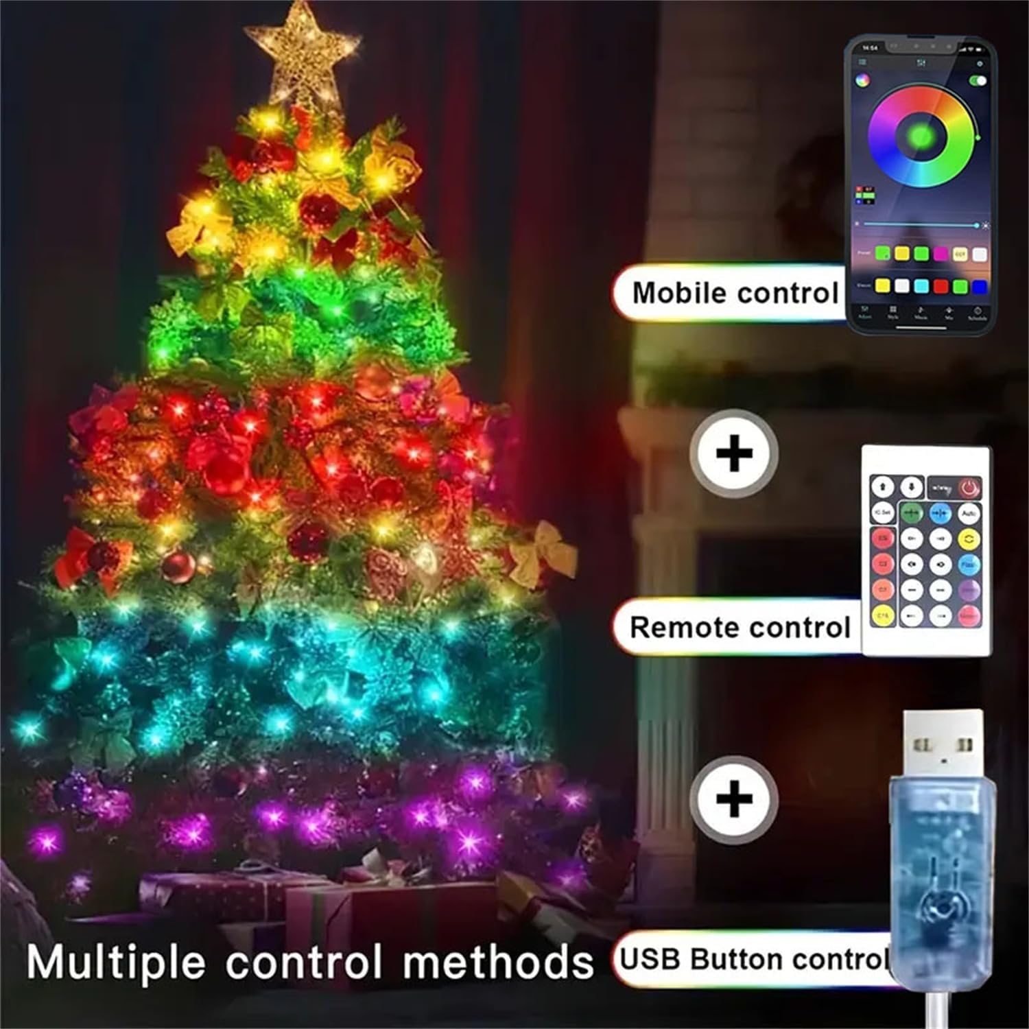 Bluetooth LED ストリングライト USB 5V  - Decor Lighting Address のレビューと価格