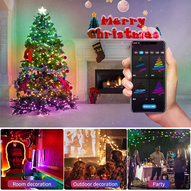 Dreamcolor-クリスマスライト,Bluetoothミ - Decor Lighting Address のレビューと価格