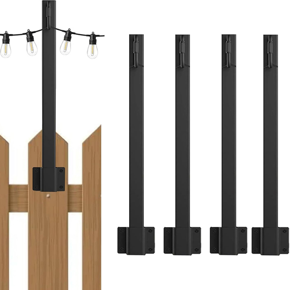 4個入りメタル製ストリングライトポール、クリップホルダーフッ - Lighting Decoration Stand のレビューと価格