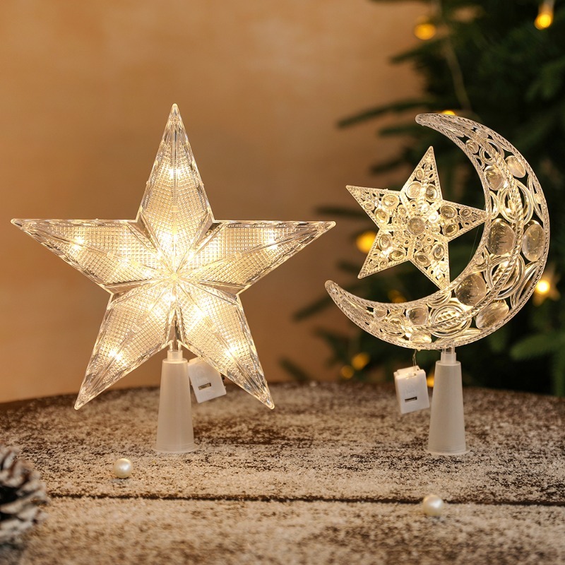 1 個クリスマスツリートップウォームホワイト LED ランプ - Lighting Decor For Diwali のレビューと価格