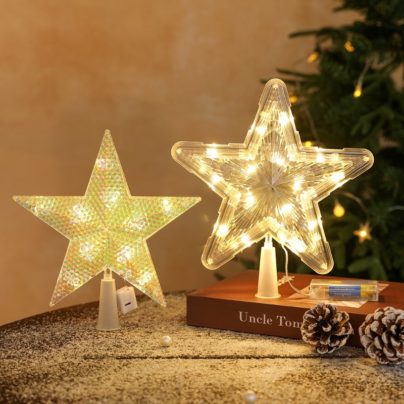 1 個クリスマスツリートップウォームホワイト LED ランプ - Lighting Decor For Diwali のレビューと価格