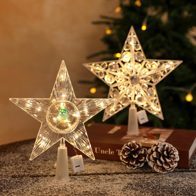 1 個クリスマスツリートップウォームホワイト LED ランプ - Lighting Decor For Diwali のレビューと価格