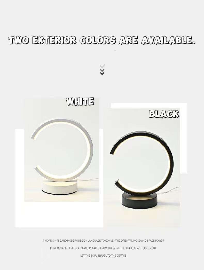 20 センチメートル LED シンプルな円形リングテーブルラ - Restaurant Lighting Decoration のレビューと価格