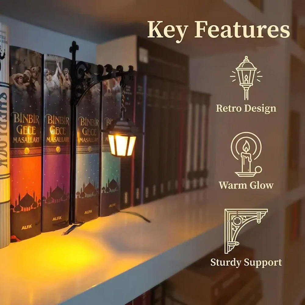 ライブラリーランタン装飾本棚照明レトロライブラリーランタン本 - Lighting Decorative のレビューと価格